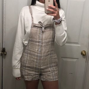 Plaid Overall Jumpsuit Forever 21! Only worn once